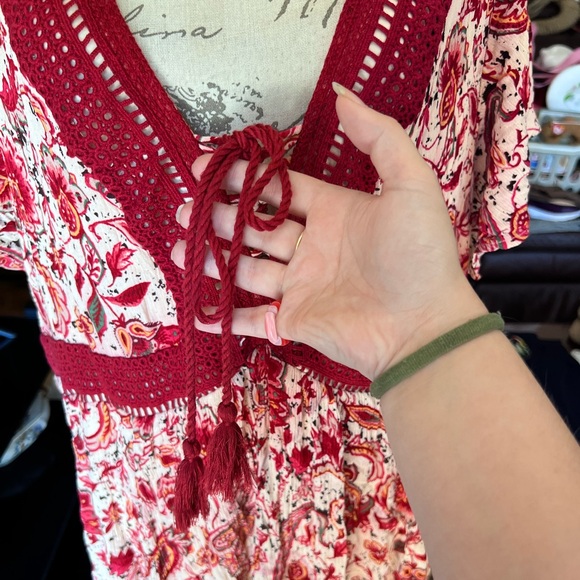 TORRID Mini Gauze Lace-Up Skater dress with pockets size 4X. - Picture 12 of 16